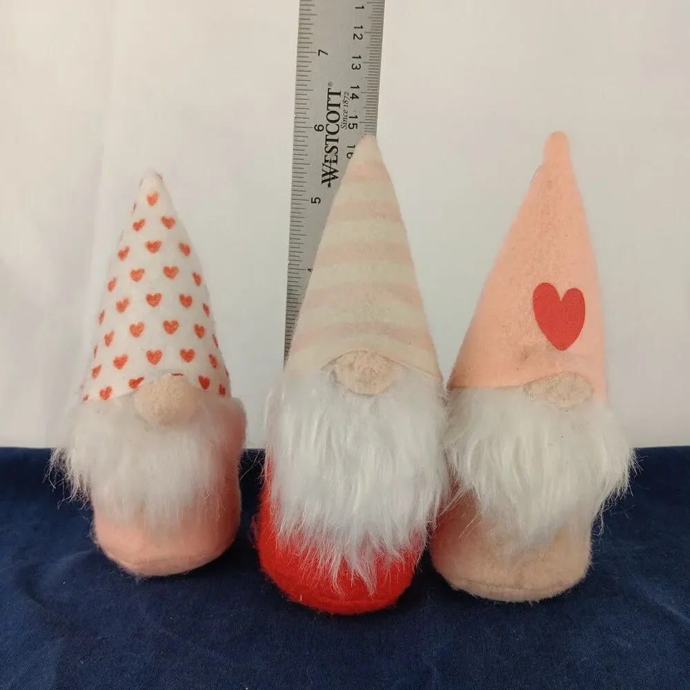 Target Bullseye Playground Valentine Gnome Figures Heart Love Small 5.5in